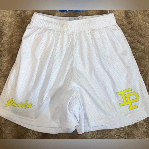 Inaka Power Pants - INAKA POWER - white and yellow shorts unisex size small
